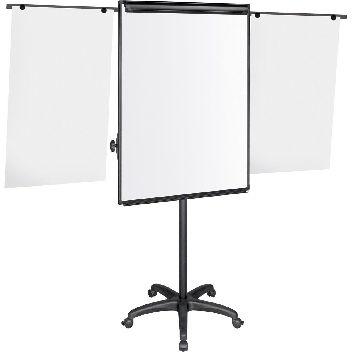 Pergamie - Pergamie Excellence Flipchart magnétique mobile avec pince en papier et 2 bras extensibles FT 107 x 75 cm