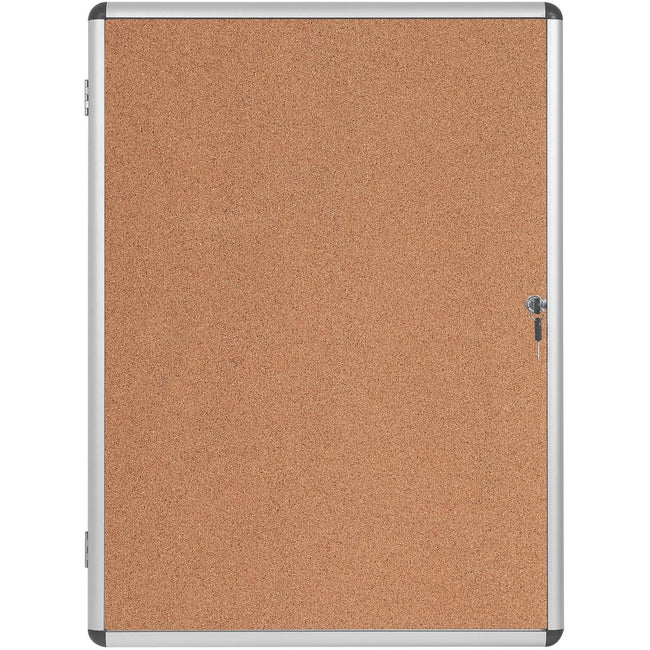 Pergamy -   glazen vitrine met kurken achtergrond ft 6 x A4