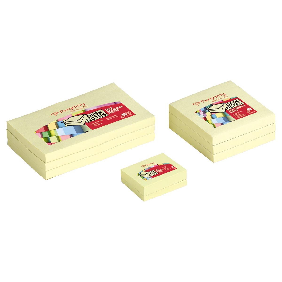 Pergamie - Notes de pergamie, ft 38 x 51 mm, paquet de 12 blocs, jaune