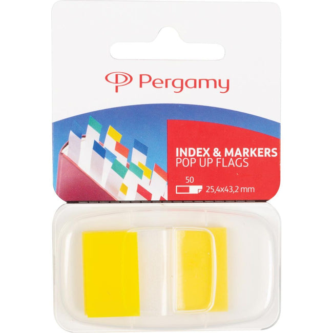Pergamy -   index ft 43 x 25 mm, geel