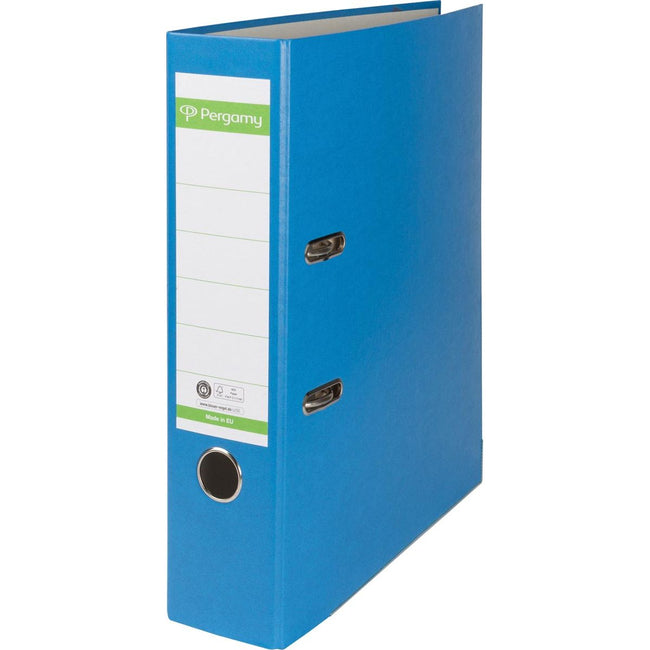 Pergamy - Ordner, für ft A4, aus Recycolor-Papier, Rücken 8 cm, blau