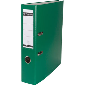 Pergamy - binder, for ft A4, made of PP and paper, without protective edge, spine of 7.5 cm, green