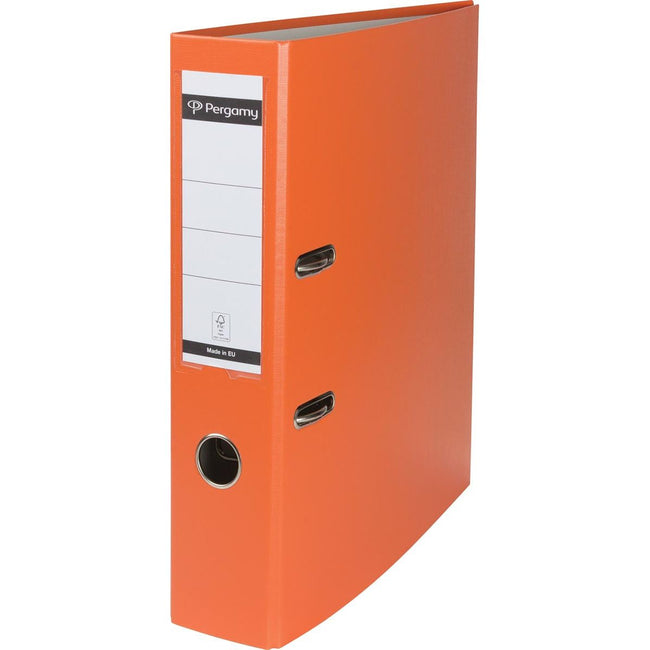 Pergamie - Pergamie Orderner, pour Ft A4, de PP et de papier, sans bord protecteur, arrière de 7,5 cm, orange