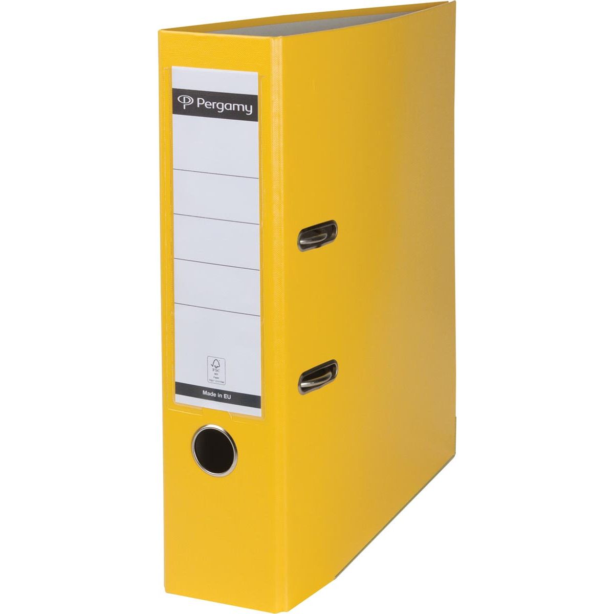 Pergamie - Pergamie Orderner, pour Ft A4, du PP et du papier, avec bord protecteur, arrière de 8 cm, jaune