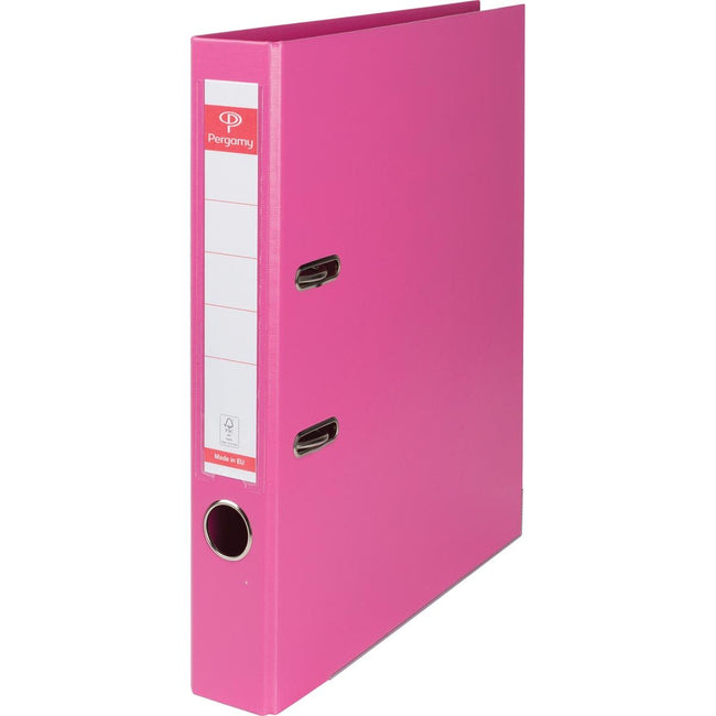 Pergamie-Ordner, für ft A4, komplett aus PP, Rücken 5 cm, rosa