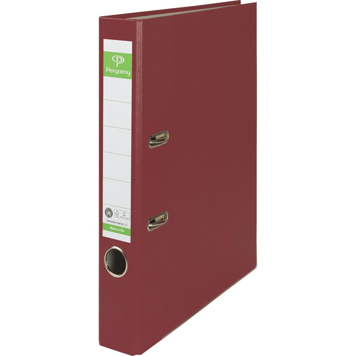 Pergamie - Ordner, für ft A4, aus Recycolor-Papier, Rücken 5 cm, bordeauxrot