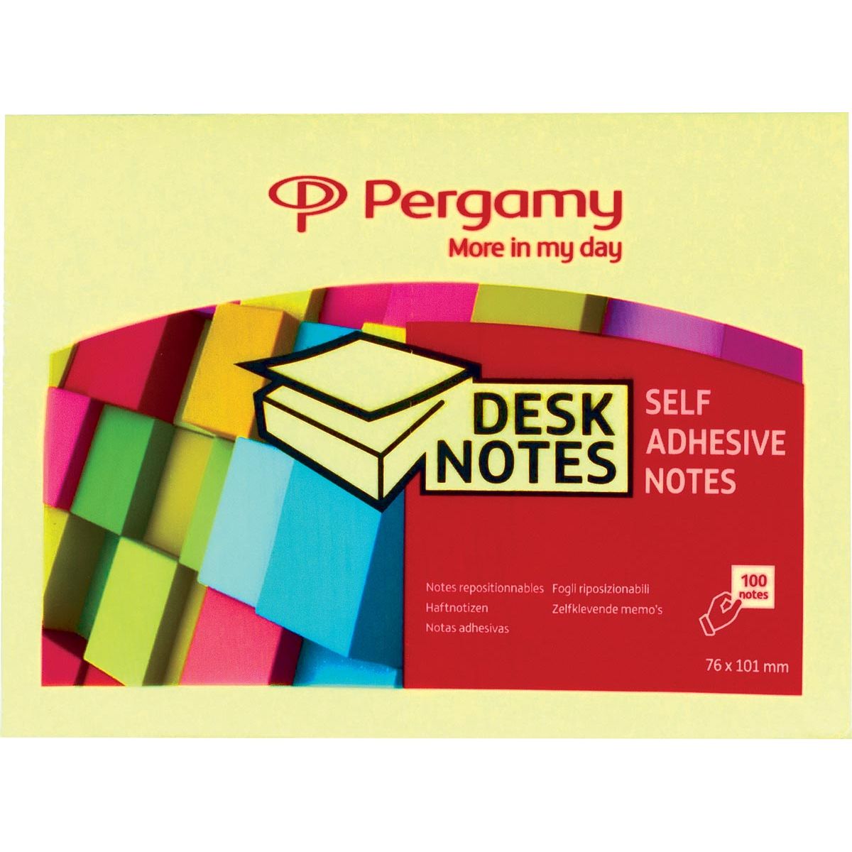 Pergamy - Pergamy notes ft 76 x 101 mm, geel