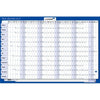 Legamaster - Jaarplanner 2025 90x60cm horizontaal gelamineerd en oprol..