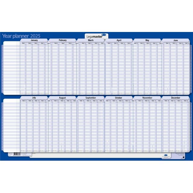 Legamaster - Projectplanner 2025 90x60cm horizontaal gelamineerd Engel..