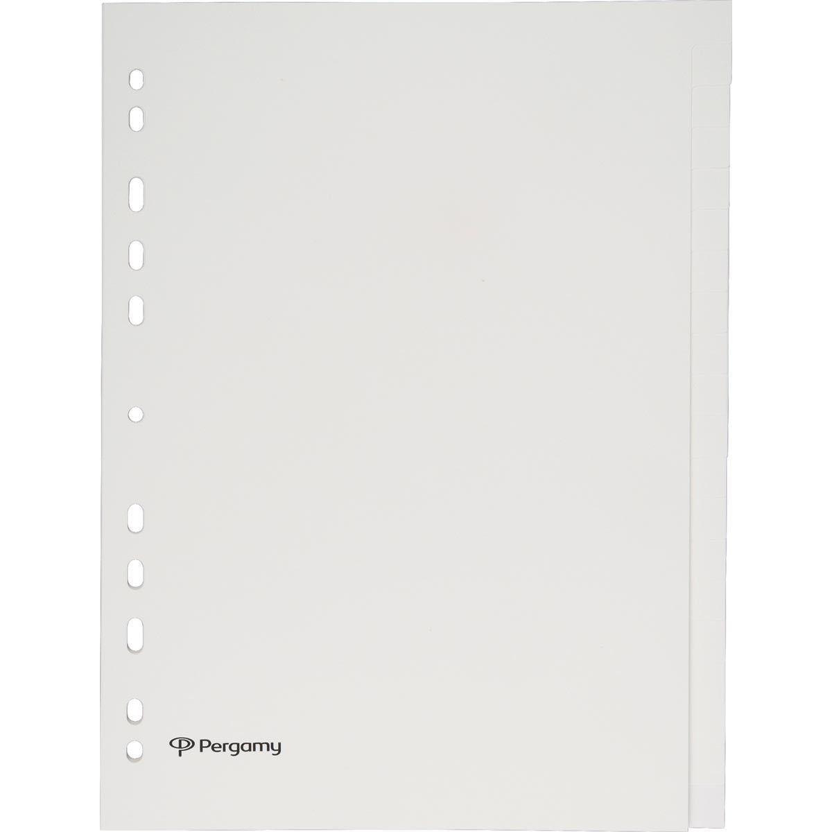 Pergamy - Pergamy tabbladen, ft A4, uit karton, 20 tabs, 11-gaats perforatie, beige