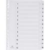 Pergamy -   tabbladen met indexblad, ft A4, 11-gaatsperforatie, karton, set 1-12
