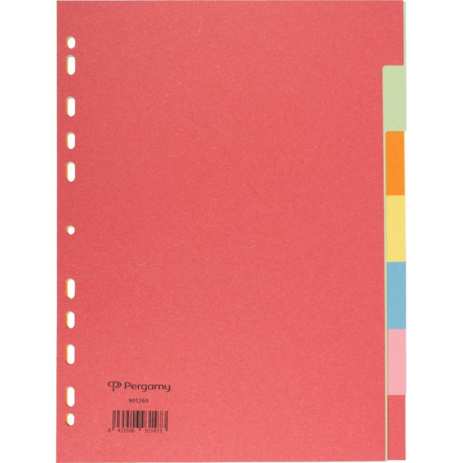 Pergamie – Register ft A4, 11-Loch-Perforation, extra starker Karton, farblich sortiert, 7 Register