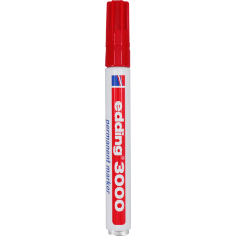 Edding - Stift | type: 3000 | ronde punt | 1.5-3mm | rood | 10 stuks