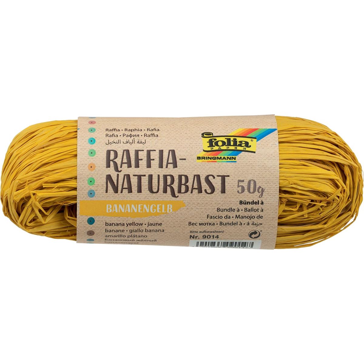 Folia - raffia dark yellow