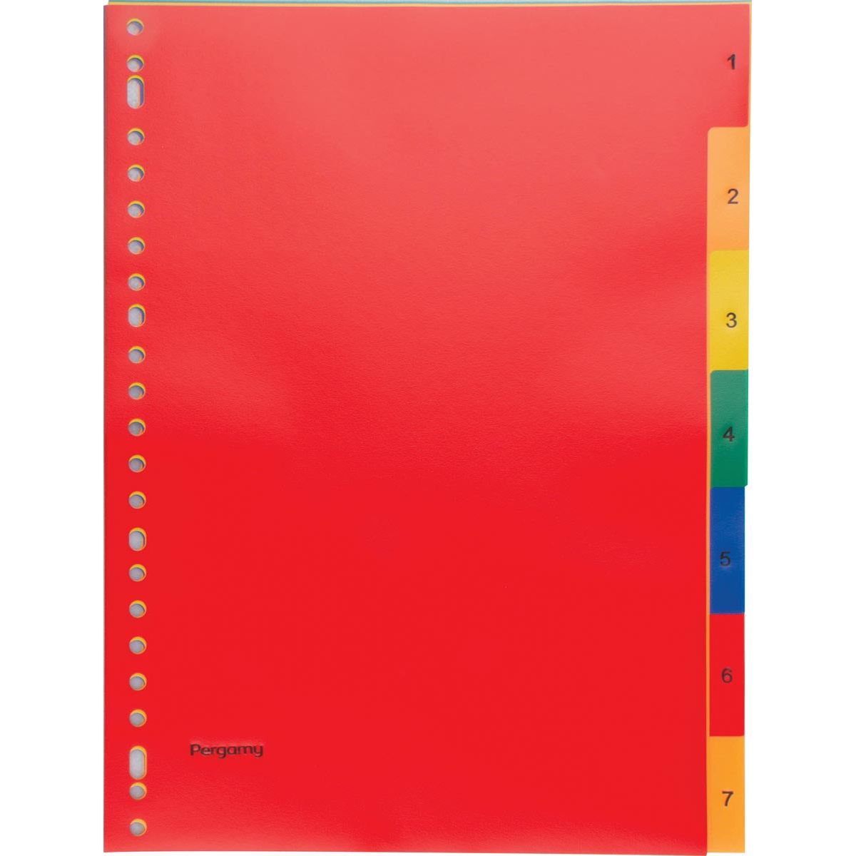 Tabs Pergamie-Pergamie, Ft A4, Spration 23-Gas, PP, Couleurs assorties, Set 1-7