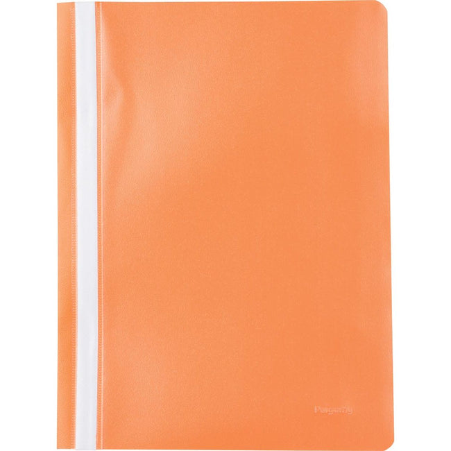 Pergamy -   snelhechtmap, ft A4, PP, pak van 5 stuks, oranje
