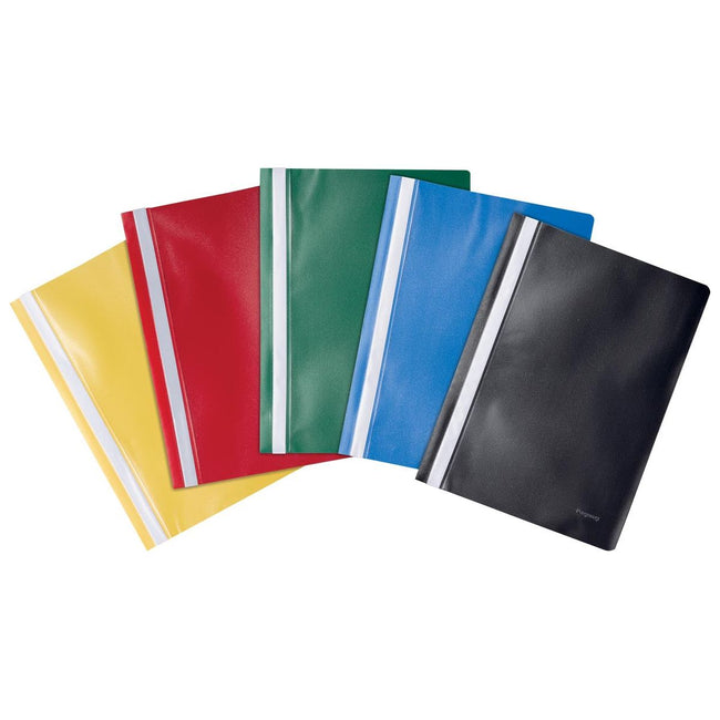 Pergamie - Pergamie Fast-Attachement Folder, FT A4, PP, pack de 10 pièces, couleurs assorties