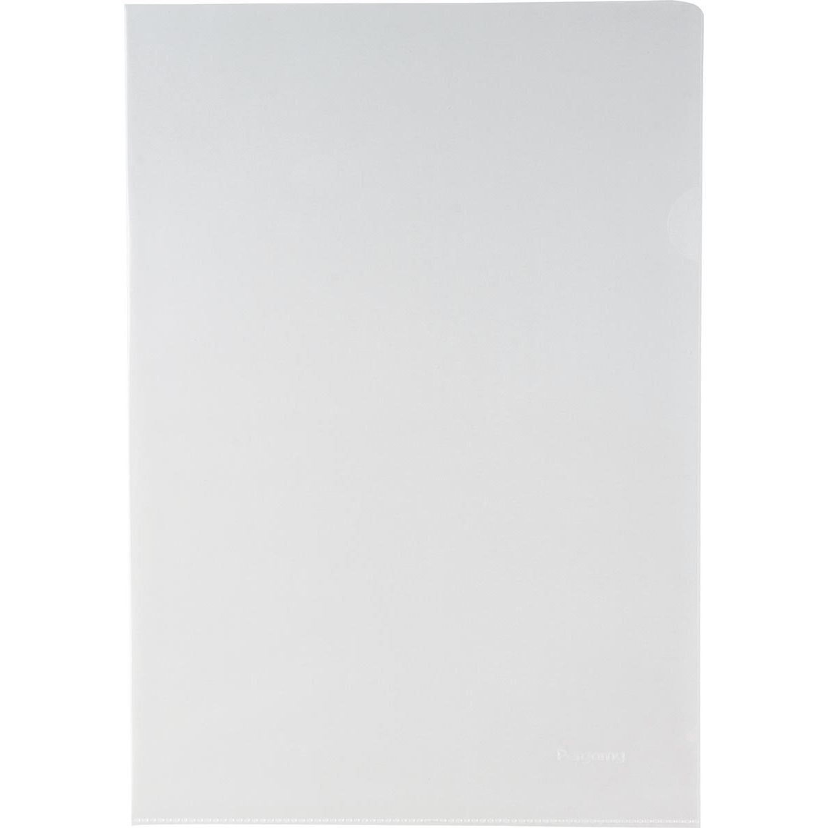 Pergamy - Carpeta L, pies A4, PP 90 micras, caja de 100 piezas, transparente
