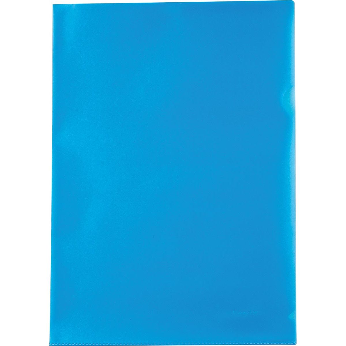Pergamy - Dossier en L, ft A4, PP de 120 microns, paquet de 25 pièces, bleu