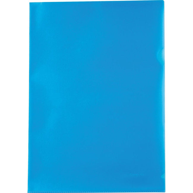 Pergamy - Dossier en L, ft A4, PP de 120 microns, paquet de 25 pièces, bleu