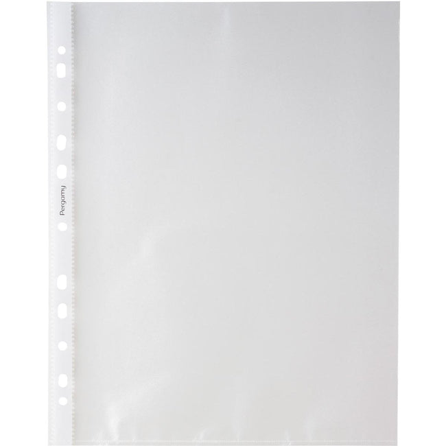 Pergamy - perforated show bag, ft A4, 11-hole perforation, grained PP of 50 micron, pack of 100 pieces