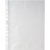 Pergamy - sac de présentation perforé, ft A4, perforation 11 trous, PP grainé de 50 microns, paquet de 100 pièces