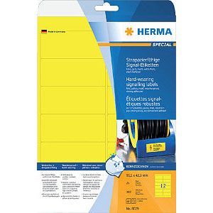 HERMA - Etiket herma 8029 99.1x42.3mm folie 300 stuks geel | Blister a 25 vel