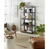 Avasco - A rack Home Maxi, ft 176 x 90 x 45 cm, 5 étagères, en métal, noir