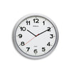 MAUL - Orologio da parete Step Quartz Ø40x5cm plastica argento/bianco, rotazione silenziosa
