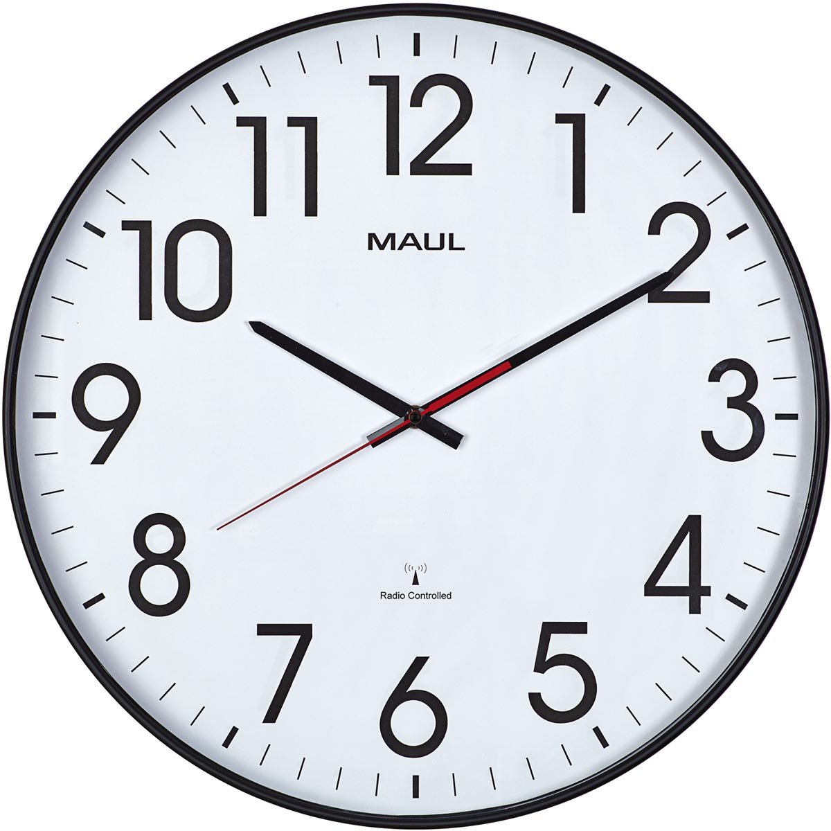Maul - Orologio da parete Climb RC Ø47x5,5cm cornice in plastica nera incl. batteria