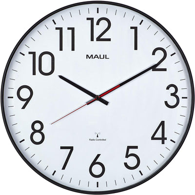Maul - Orologio da parete Climb RC Ø47x5,5cm cornice in plastica nera incl. batteria