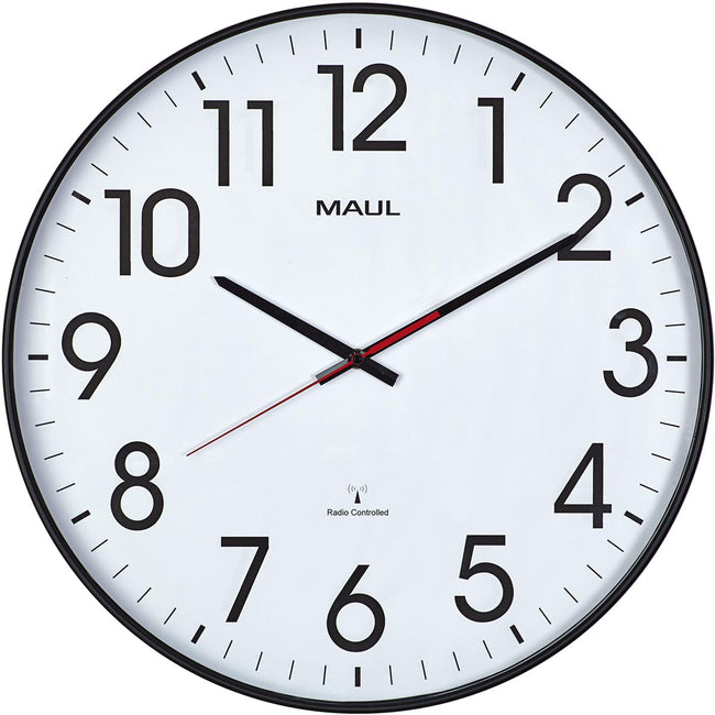 Maul - Orologio da parete Climb RC Ø47x5,5cm cornice in plastica nera incl. batteria