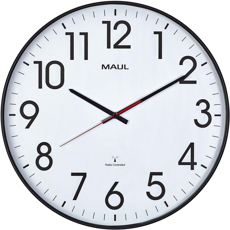 Maul - Orologio da parete Climb RC Ø47x5,5cm cornice in plastica nera incl. batteria
