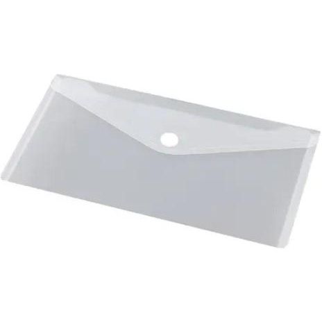 Senza marchio - Cartella portadocumenti, con chiusura in velcro, ft DL 225 x 125 mm, trasparente, conf. 10 pezzi