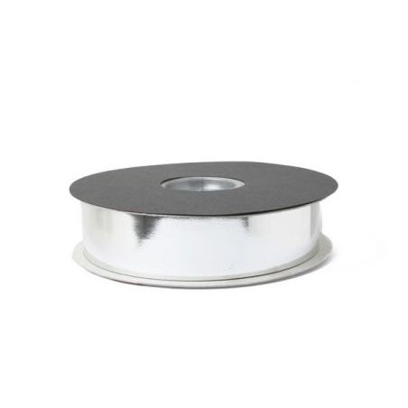 Metallisches/Miroir-Kräuselband, 30 mm x 100 m, Silber