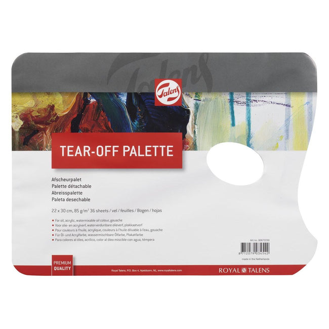 Talens -  afscheurbare mengpaletten voor verf, ft 22 x 30 cm, pak met 36 vellen