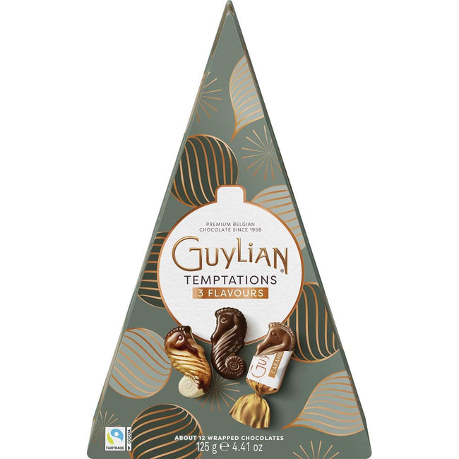 Guylian -   chocolade Temptations Mix, Kerstboom, doos van 125 g