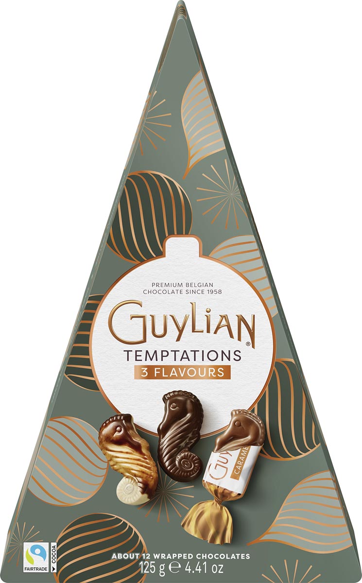 Guylian - Guylian chocolade Temptations Mix, Kerstboom, doos van 125 g