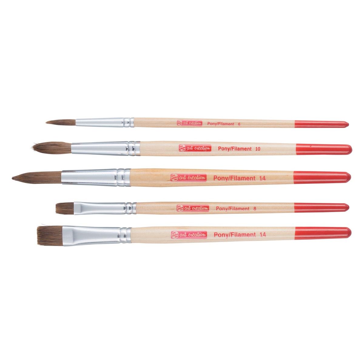 Talens Art Creation -  Art Creation aquerelpenselenset polyester, set met 5 penselen