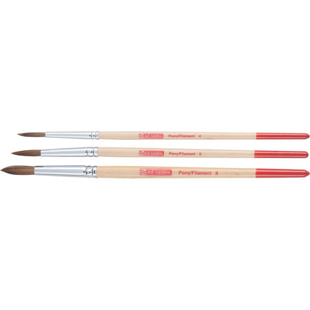 Talens Art Creation – Art Creation Aquarellpinsel-Set aus Ponyhaar und Polyester, Set mit 3 Pinseln
