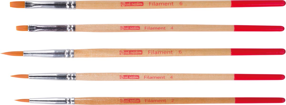 Talens Art Creation – Art Creation Aquarellpinsel aus Polyester, sortiert, Set mit 5 Pinseln