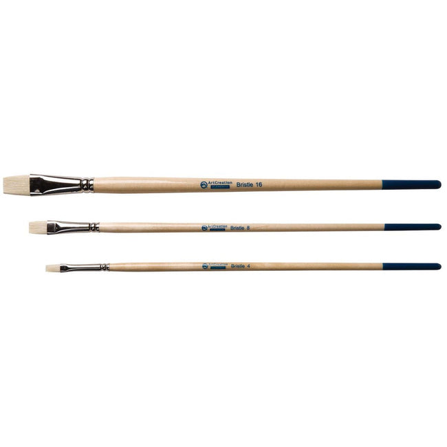 Talens Art Creation - Set di pennelli Art Creation con setole di maiale piatte, set con 3 pennelli