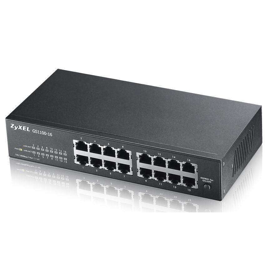 Zyxel -   GS1100-16 Unmanaged Gigabit Ethernet (10/100/1000)