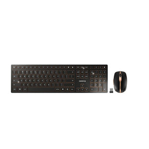CHERRY -   DW 9100 SLIM toetsenbord Inclusief muis Universeel RF-draadloos + Bluetooth QWERTY Amerikaans Engels Zwart