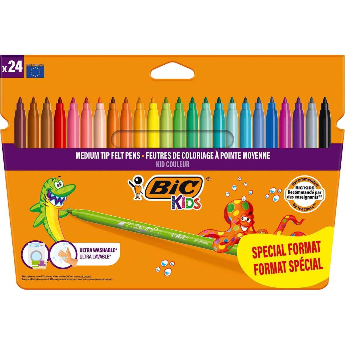 BIC -  Kids viltstift Couleur, blister van 18 + 6 gratis