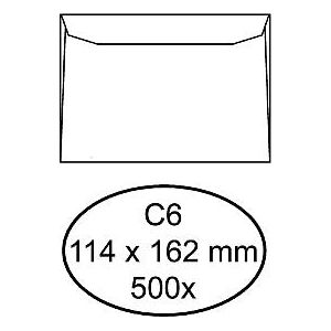 Quantore - Hüllbank C6 114x162mm Weiß 500 Stück