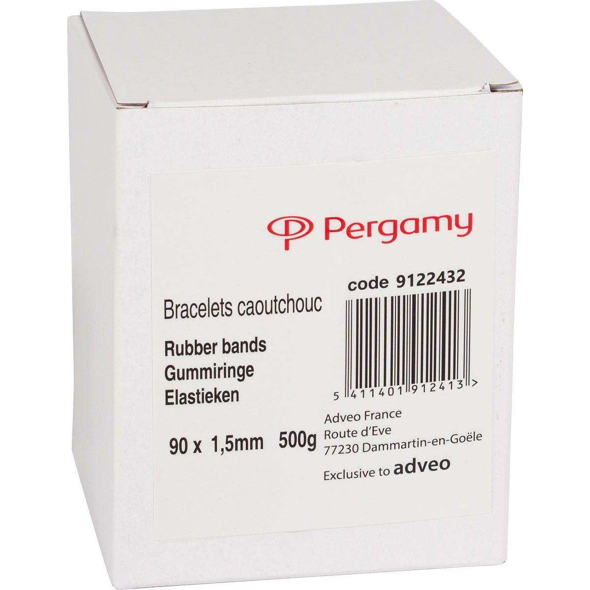 Pergamy - Pergamy elastieken 1,5 mm x 90 mm, doos van 500 g