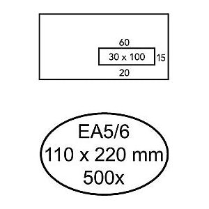 Quantor - umhüllt 110x220mm Fenster 3x10 cm rechts 500 Teile