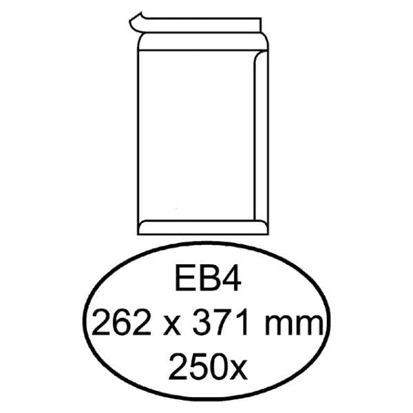 Enveloppe Hermès acte EB4 262x371mm auto-adhésif blanc 250 pièces