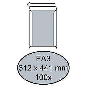 Quantore - Umhüllung Bordrug EA3 312x441mm Selbst -Kl. Weiße 100 Stücke